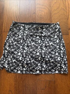 Tranquility Floral-Print Black & White Women’s Skirt
